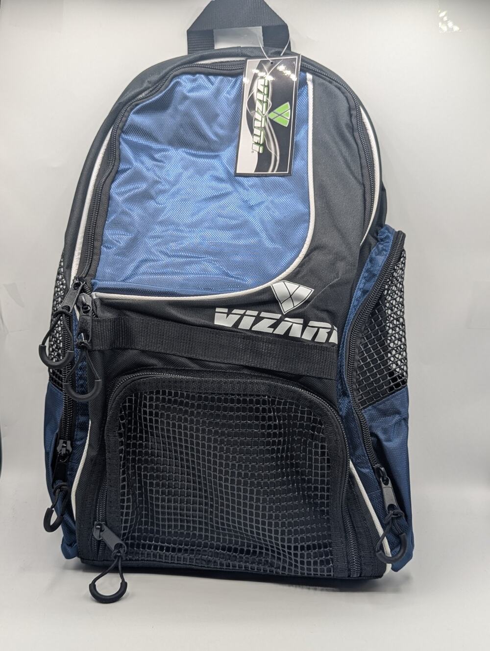 Vizari Solano Soccer Equipment Gear Bag Backpack Navy/Black NWT